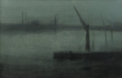 ノクターン-青と銀-バタシーリーチ 作： James Abbott McNeill Whistler